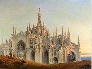 Emilio Magistretti Quasi aurora consurgens the Cathedral. General exterior view from the east Spain oil painting artist